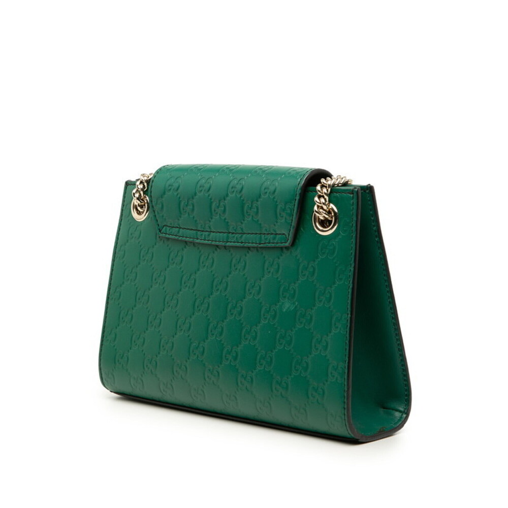 GUCCI Authentic Green Leather Shoulder Bag - Picture 2 of 6
